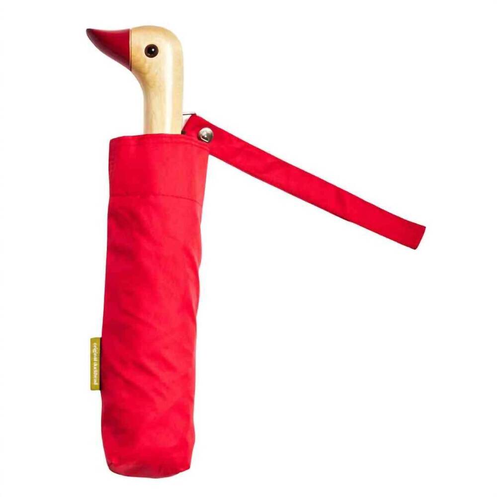 NEW DUCK HEAD compact eco-friendly umbrella in red